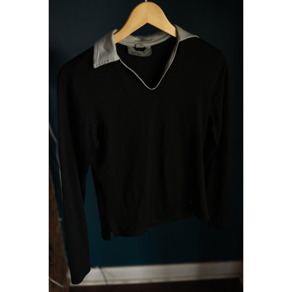 Smartwool woman's Black long sleeve with Gray Collar size S - Picture 1 of 8